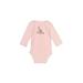 Just One You Made by Carter's Long Sleeve Onesie: Pink Graphic Bottoms - Size 6 Month
