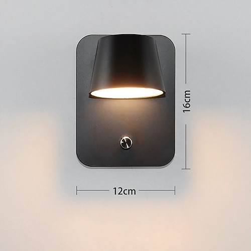 LED-Innenwandleuchten, Nachttisch-Leselicht mit Nachtlichtversion und unabhängigem Schalter, 350 ° drehbar, RV-Waschtisch-Wandleuchte aus Metall, Wohnzimmer, Schlafzimmer, 110-240 V Image