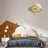 LED Wall Light Indoor Kids 7W Cloud Wall Lamp Kids Room With Pull Switch Children Dimmable Bedside Lamp For Girls Boy Bedroom Decoration Acrylic Night Light Kids Room LampWhite