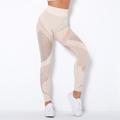 Per donna Pantaloni da yoga Leggings da yoga Rete Patchwork Vita Alta Yoga Allenamento in Palestra Pilates Collant Blocco di colori Grigio scuro Nero Verde militare Spandex Gli sport Abbigliamento