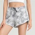 Per donna Shorts da Palestra Shorts da yoga Shorts da allenamento Coulisse Vita Alta Yoga Allenamento in Palestra Pilates Pantaloncini Floreale Nero Bianco Grigio Gli sport Abbigliamento sportivo