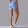 Per donna Shorts da Palestra Shorts da yoga Shorts da allenamento Vita Alta Yoga Allenamento in Palestra Pilates Pantaloncini Grigio scuro Azzurro cielo Viola Gli sport Abbigliamento sportivo