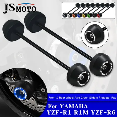 Fit Rear Front Axle Fork Crash Sliders Cap Pad For YZF-R1 YZF-R6 YZFR1 YZFR6 YZF R1 R6 R1M Motorcycle Wheel Protector Kit
