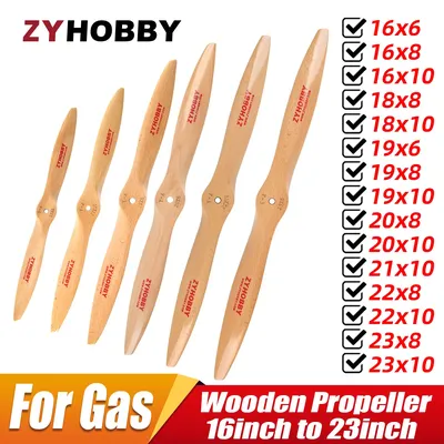 1Pc Wood Wooden CW Propeller Prop For Gasoline RC Airplane 16x6 16x8 16x10 18x8 18x10 19x8 19x10 20x8 20x10 21x10 22x8