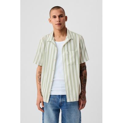 Gap Mens Green Textured Resort Short Sleeve Shirt - Green