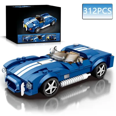 312PCS AC COBRA Auto Baustein Set Kreative Stadt Fahrzeug Diy Auto Modell Bricks Desktop Display Spielzeug Für Kinder Urlaub geschenke Image