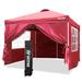Patio Canopy 10'x10' Pop Up Commercial Instant Gazebo Tent, Outdoor Party Canopies w/ 4 Sidewalls, 8 Stakes, 4 Ropes (10 x 10FT)