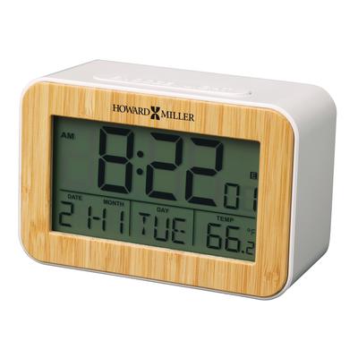 Howard Miller Bamboo Box Alarm Clock - 4.25-inches Wide