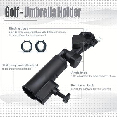 Golf Bag Fixed Umbrella Holder, Trolley Ball Cart ...