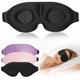 1pc/2pcs Sleeping Masks For Men And Women, 3d Eye Mask With Adjustable Elastic Straps, Perfect For Travel, Yoga, And Lunch Nap, Soft And Comfortable Eye Mask