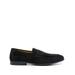 Suede Penny Loafers - Black - Doucal's Slip-Ons