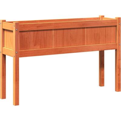 Vidaxl - Pflanzkübel mit Beinen Wachsbraun 110x31x70cm Massivholz Kiefer Image