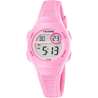 Chronograph CALYPSO WATCHES "Junior Collection", rosa, Armbanduhren, Kinder, Quarzuhr, Kinderuhr, Datum, digital, Stoppfunktion, ideal als Geschenk Image