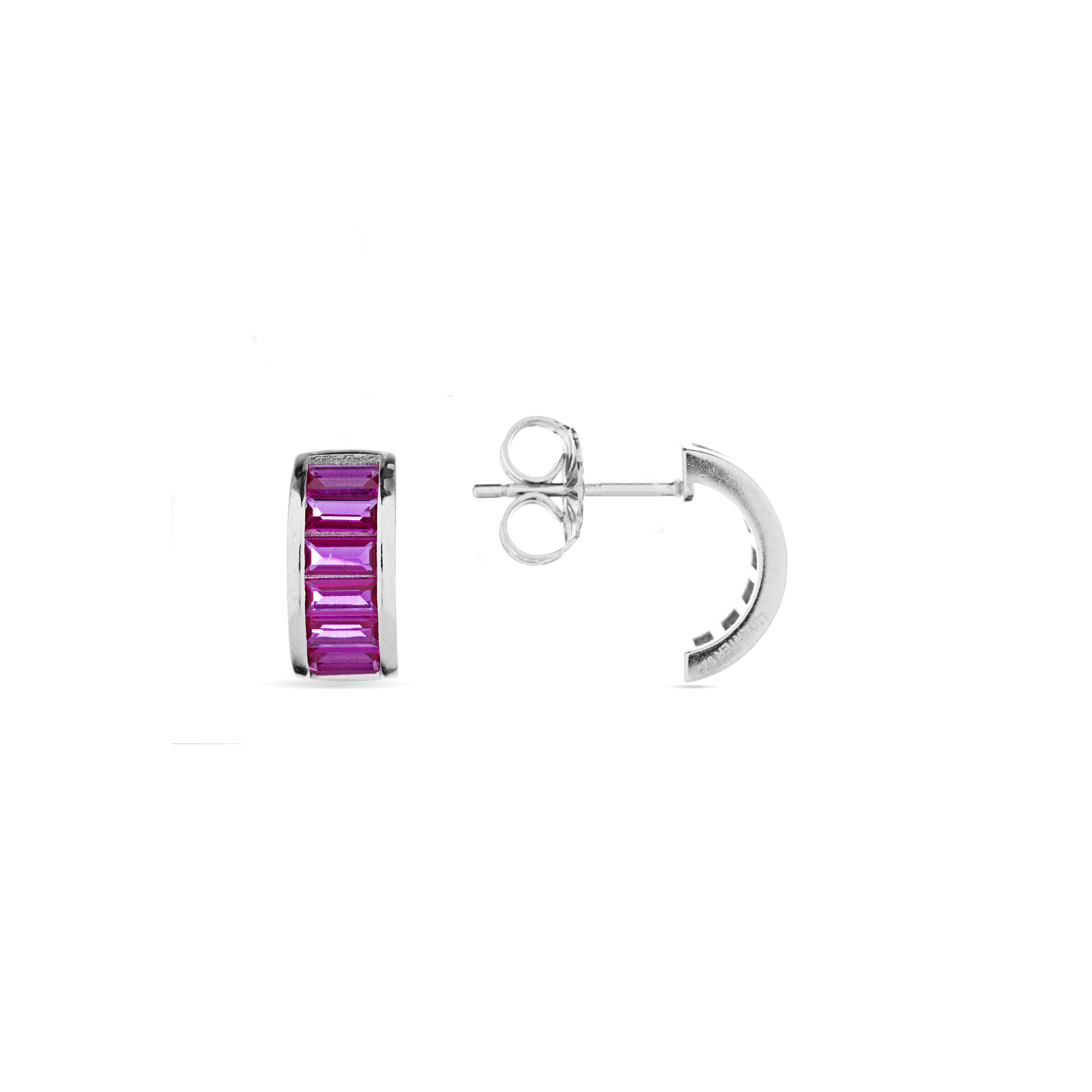 Ohrringe Luxenter Ardren Silber und Rubi Cz Image
