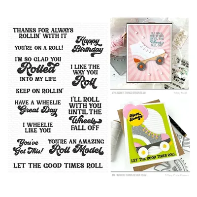 2023 New The Whole Caboodle Let the Good Times Roll Clear Stamps Roller Skate Cutting Dies