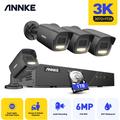 Kit Videosorveglianza PoE 8CH nvr 4X5MP Telecamera Doppia Luce Intelligente Visione Notturna