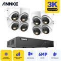 5MP Kit di Videosorveglianza poe 8 Telecamera Intelligente Doppia Luce Visione Notturna Telecamera