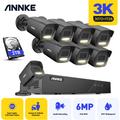 5MP Kit di Videosorveglianza PoE 8X 5MP Telecamera Doppia Luce Intelligente Rilevamento di Persone