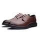 XCVFBVG Mens Leather Shoes Shoes Men Pointy Casual Men‘s Shoes Spring Summer Autumn Winter Leather Shoes Business Flats(Color:Brown,Size:6.5)