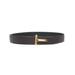 T Icon Reversible Belt - Black - Tom Ford Belts