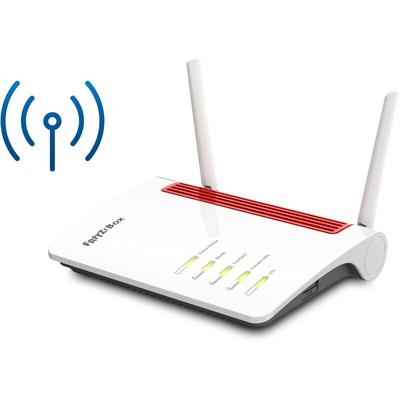 FRITZBox 6850 LTE WLAN-Router Gigabit Ethernet Dual-Band (2,4 GHz/5 GHz) 3G 4G Rot, Weiß