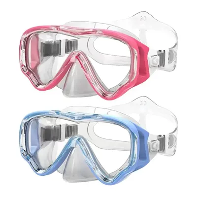 Kids Swim Goggles Snorkel Goggles Wide Vision Snorkel Diving Glasses Anti-Fog Goggles with Nose