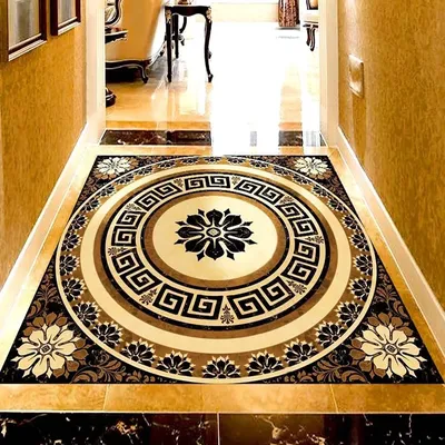 Custom European Style Marble Floor Sticker Mural Living Room Bedroom Corridor Floor Waterproof Self-adhesive PVC Vinyl Wallpaper