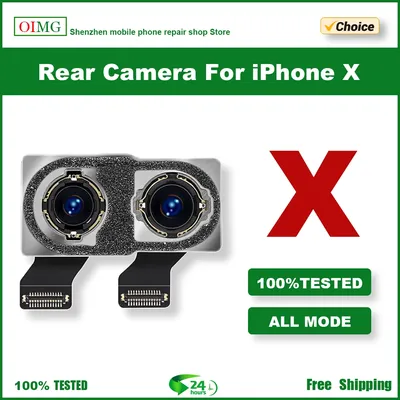 Rear Camera For iPhone X Back Camera Rear Main Lens Flex Cable Camera+Gift