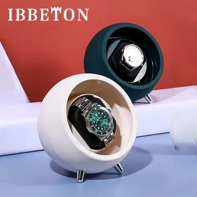 IBBETON Single Watch Winder for Automatic Watches Storage Box Automatic Winder Use USB Cable / with