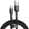 Cavo flessibile e durevole usb-c QC3.0 3A 1M nero e grigio