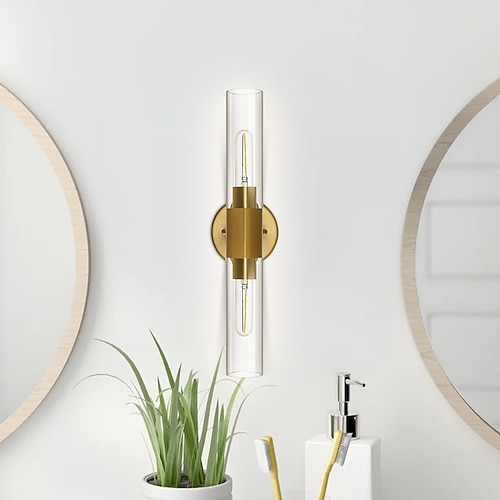 LED-Wandleuchte, schwarze Wandleuchte im nordischen Stil mit Trommelschirm aus Metallglas, Wandbeleuchtung, Leselampe, für Nachttisch, Schlafzimmer 110–240 V Image