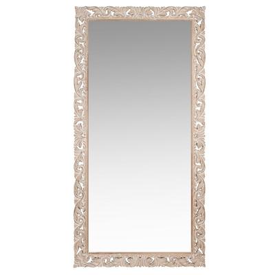 Großer Spiegel mit geschnitztem Mangoholzrahmen 90x180