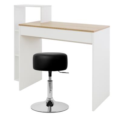 Schreibtisch mit Regal 110x72x40 cm Weiß/Holz Eiche Sonoma