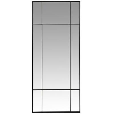 Großer Spiegel aus schwarzem Metall, 70x170cm