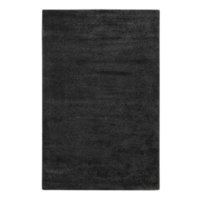 Weicher Kurzflor Teppich schwarz, Wohn-, Schlaf- Kinderzimmer 80x150