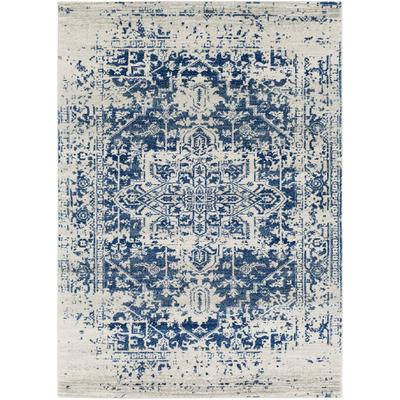 Vintage Orientalischer Teppich Blau/Beige 160x220