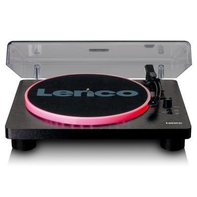 Lenco LS-50LED BK - Plattenspieler mit integrierten Lautsprechern -