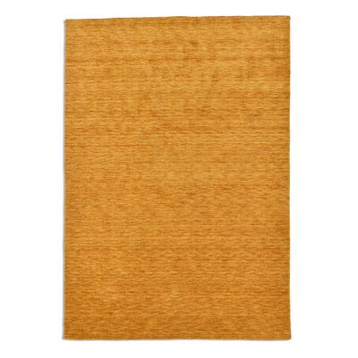 Handgewebter Teppich aus reiner Schurwolle - Gold - 140x200 cm