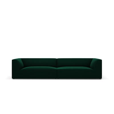 4-Sitzer Sofa aus Samt, flaschengrün