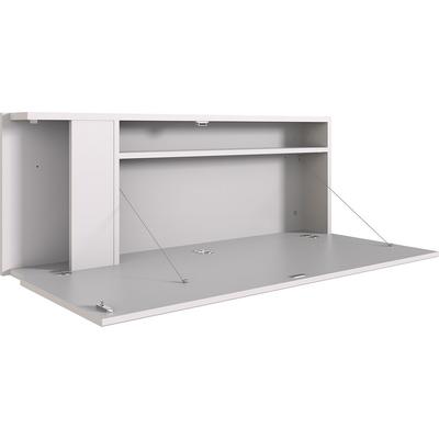 Klappbarer Wand-Schreibtisch - L108 cm - weiß