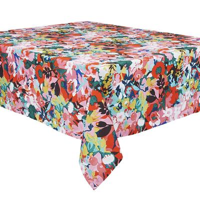 Großformatige Tischdecke aus Baumwolle Floraler Druck 140x235