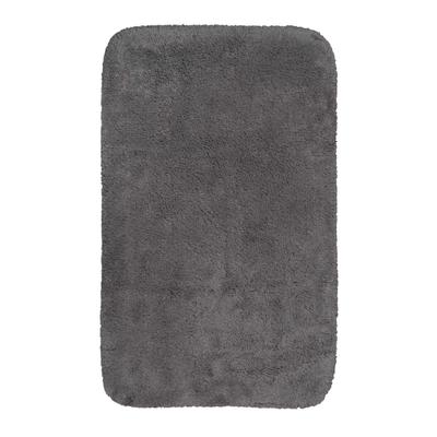 Kuscheliger Badteppich grau, waschbar und rutschhemmend 80x150