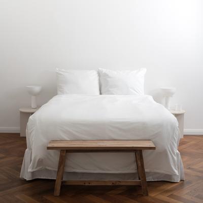Bettwäsche Set aus Premium Baumwolle, weiß, 200x200 + 2x 80x80