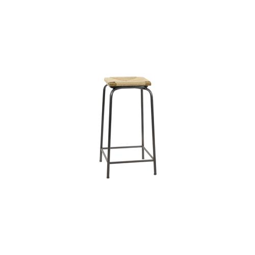 Hocker aus Naturfaser, beige