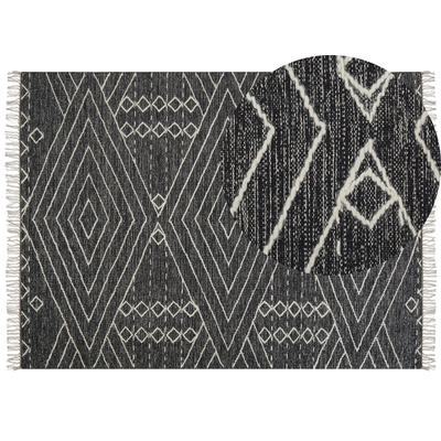 Teppich Stoff schwarz 230x160cm