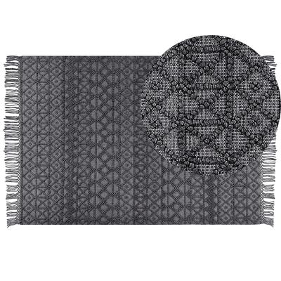 Teppich Stoff schwarz 230x160cm