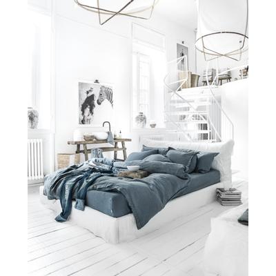 Bettbezug aus Leinen, Blau, 160x220 cm