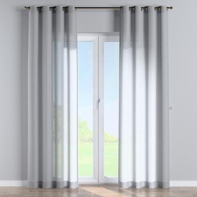 Halbtransparenter Vorhang mit Ösen, grau, 130x245 cm