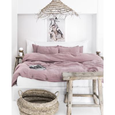 Bettbezug-Set aus Leinen, Rosa, 260x220 cm
