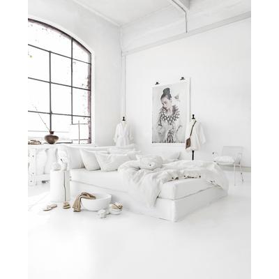 Bettbezug-Set aus Leinen, Weiß, 200x200 cm